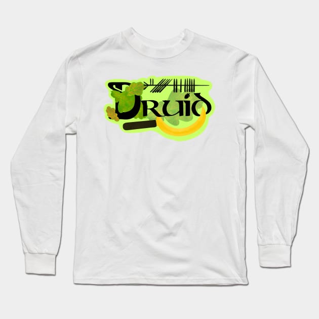 Vegan Druid Long Sleeve T-Shirt by QAFWarlock